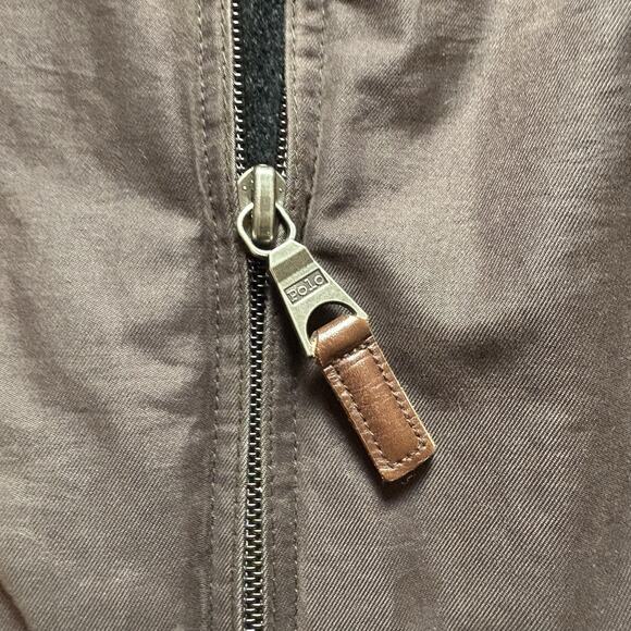 Vintage Polo Ralph Lauren Men’s XL Jacket Cotton Bomber Brown Tartan Green Pony - Picture 7 of 8